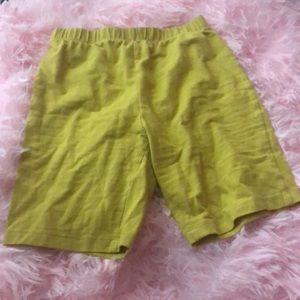 Yellow biker shorts girls